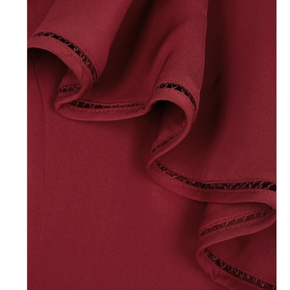 NWT Keepsake Red Ruffle Holiday Dress - Picture 5 of 5